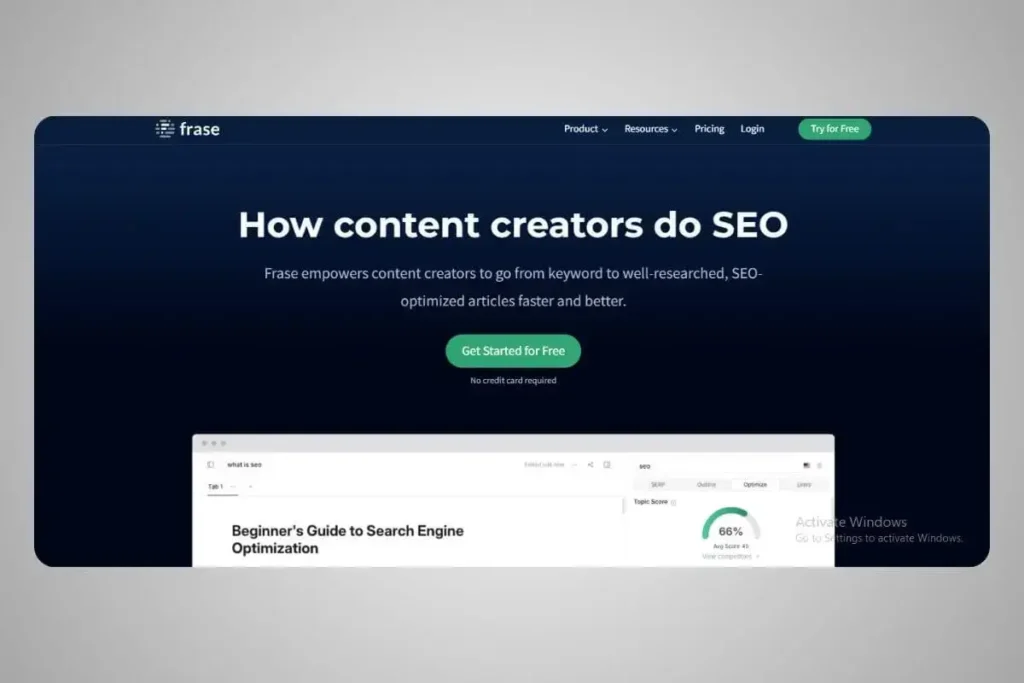 Frase.io – AI-Powered Content Optimization & Research Tool