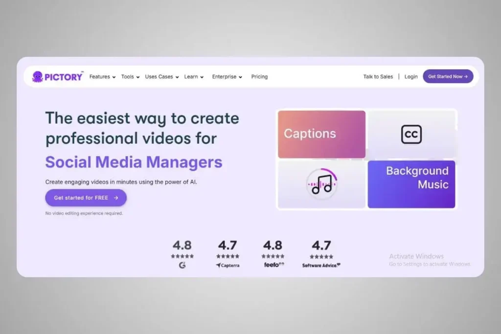 7 Best AI Video Creation Tools 2025 5 Pictory – AI Video Creation Made Simple
