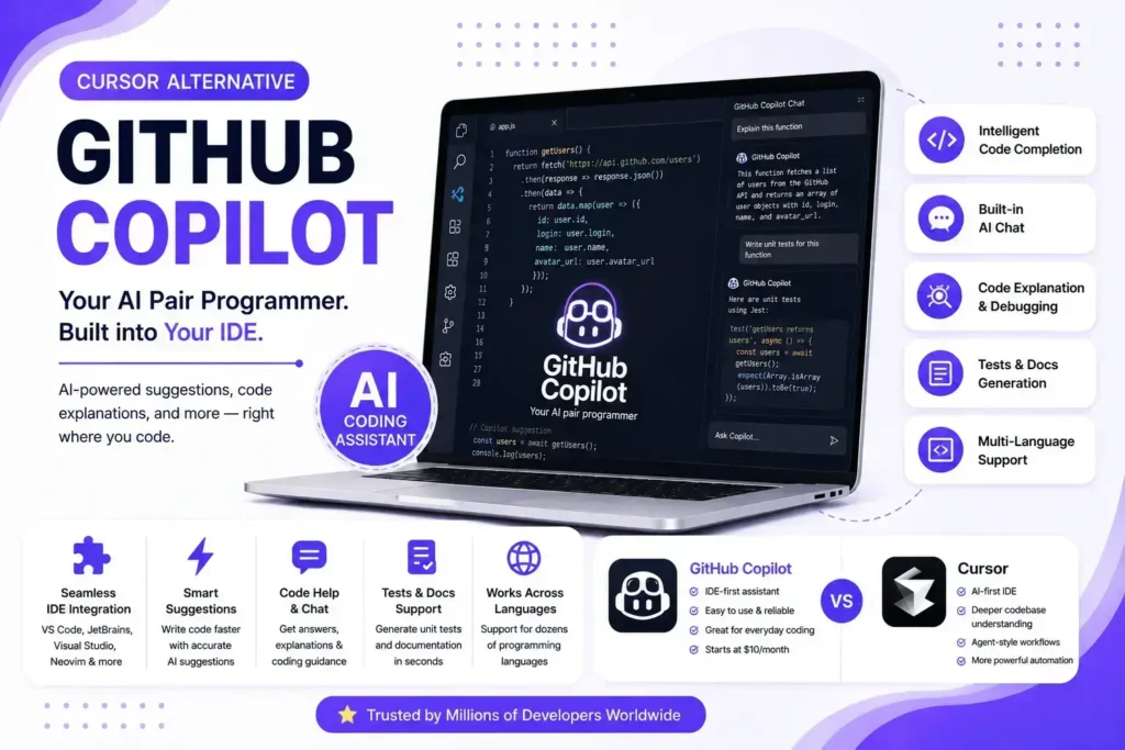 GitHub Copilot – Best for Everyday Coding Assistance