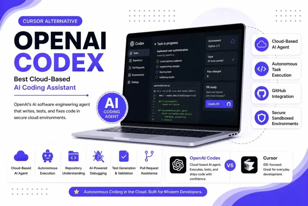 8 Best Cursor Alternatives for AI Powered Coding in 2026 7 OpenAI Codex is Best Cloud Based AI Coding Assistant