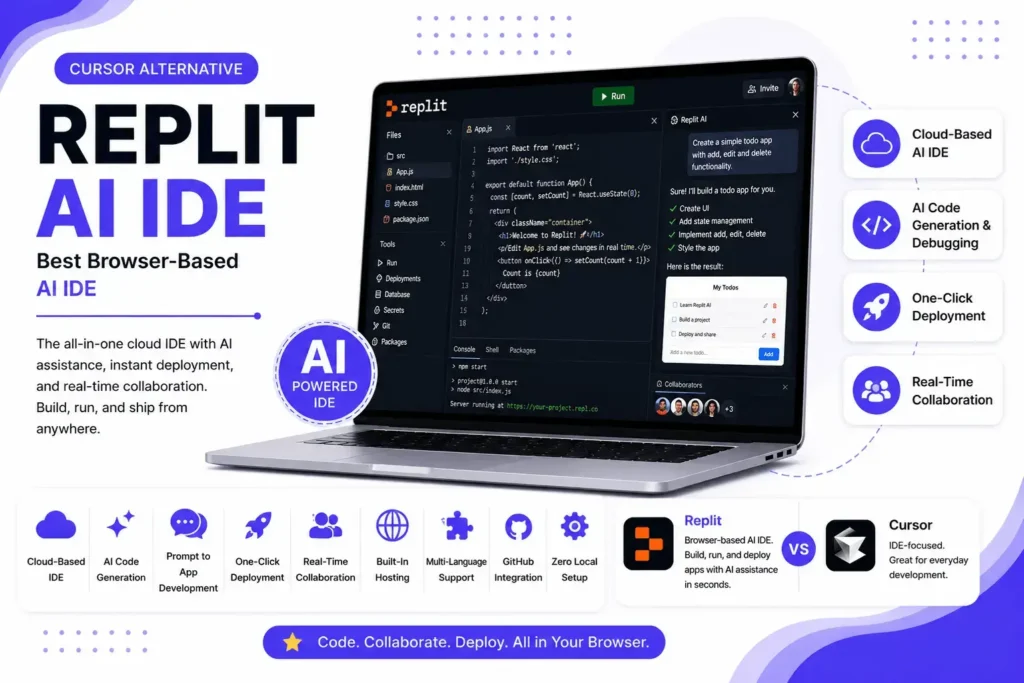 8 Best Cursor Alternatives for AI Powered Coding in 2026 9 Replit is Best Browser Based AI IDE