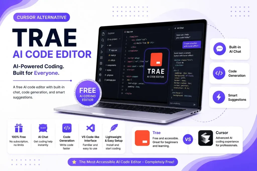 Trae – Best Free AI IDE for Beginners